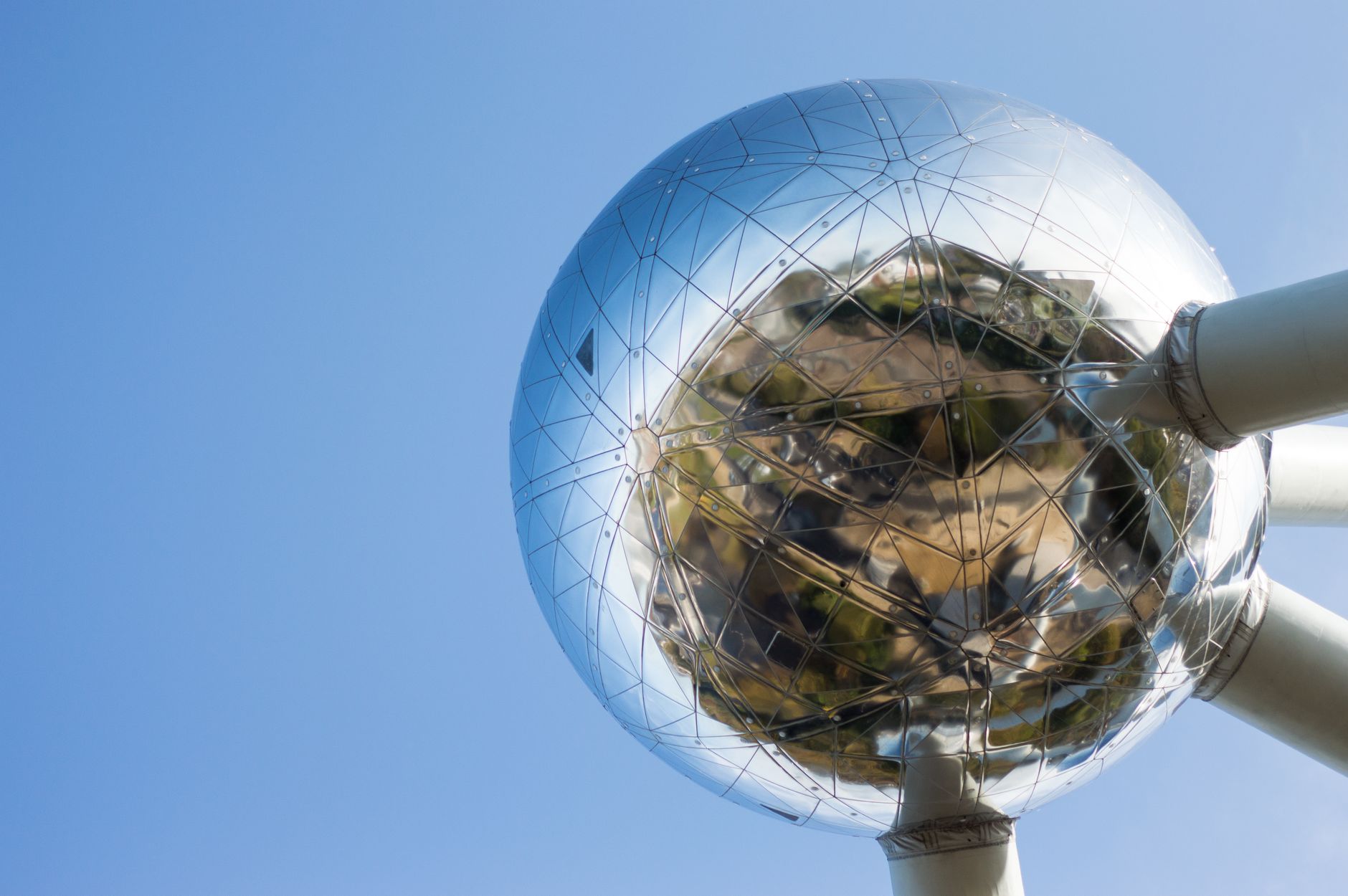 Close-up of the Atomium in Brussels